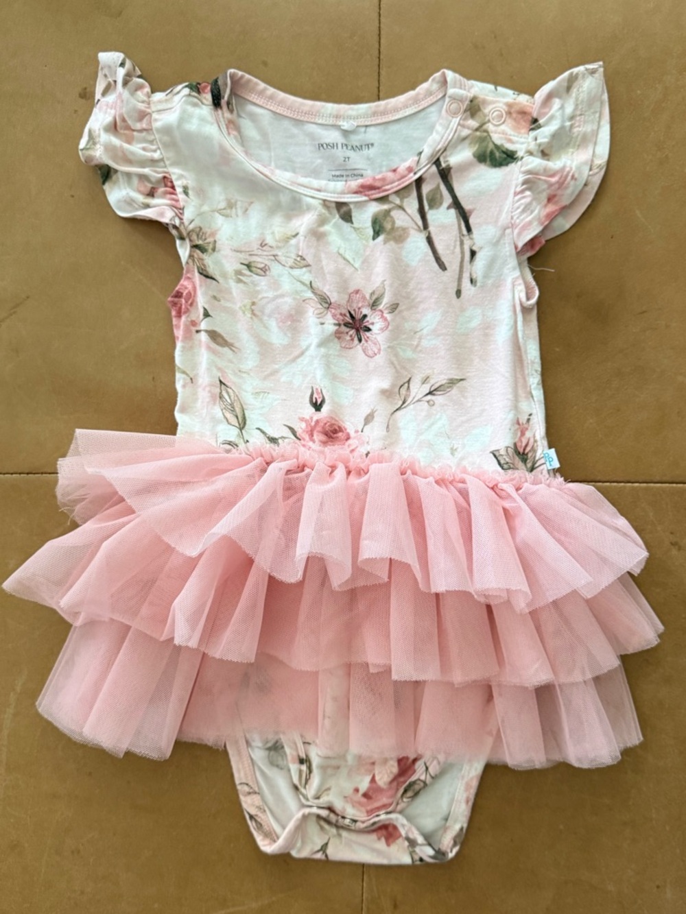 Posh Peanut Tutu Skirted Onesie 2T